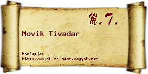 Movik Tivadar névjegykártya